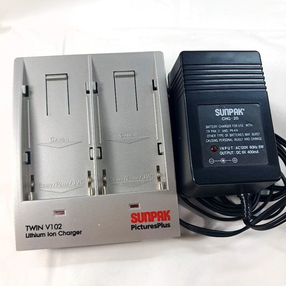 Sunpak PicturesPlus‎ Twin V102 Lithium Ion Charger with CHG-20 Battery Charger